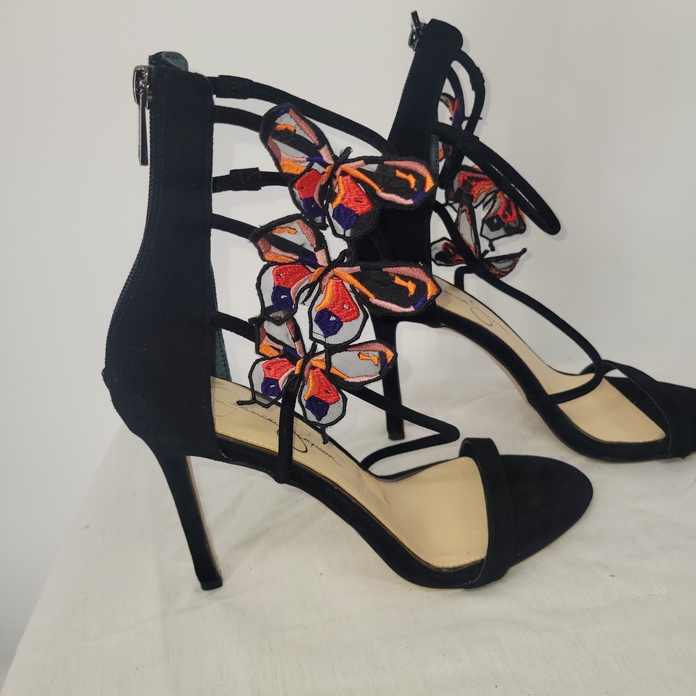 Jessica Simpson Jonna Stiletto Heels w/3D Butterflies - Picture 6 of 9